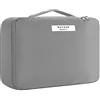 HCFGS Astuccio da trucco da viaggio [con portapennelli e custodia rimovibile] astuccio per trucco per donne e ragazze, grigio