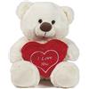 Peluche 23cm Orso con tasca e cuore