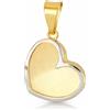 Gioielleria Lucchese Oro Ciondolo Cuore Oro Bianco Giallo GL102380
