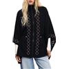 Desigual PONCHO_EMBROIDERY ALDAMA, 2000 BLACK, U
