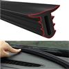 CGEAMDY Bordo Auto Striscia, 160CM Protezione Bordo in Gomma Protezione Guarnizione a Forma di U Protezione Bordo Auto, per Cruscotto automobilistico, Antipolvere, Insonorizzato (Nero)
