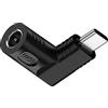 NFHK Jack DC 5.5x1.7mm Ingresso a USB-C Tipo C Angolo 90 Gradi Power Plug Adattatore di Ricarica per Laptop Telefono