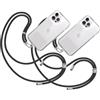 TBOC 2X Cordino Catenella Laccio Strap Porta Cover [Nero] per Telefono Cellulare da Collo - Tracolla Catenina con Cordini da Phone Cellulari Telefoni Accessori Universale Laccetti Donna Uomo