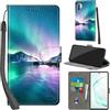 PHINIENLAND Cover per Samsung Galaxy Note 10 Plus Case PU Pelle Custodia [Kickstand] [Chiusura magnetica] [Slot per Schede], Portafoglio Flip Custodia per Samsung Note 10 Plus,Aurora