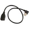 CY Cavo di prolunga da USB 2.0 tipo A maschio ad angolo retto a USB 2.0 femmina, connettore a 90 gradi, 40 cm