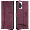 Bravoday Custodia a libro in pelle sintetica per Xiaomi Redmi Note 10 Pro/Redmi Note 10 Pro Max, compatibile con Xiaomi Redmi Note 10 Pro/Redmi Note 10 Pro Max, Bordeaux