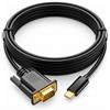 Duttek Cavo USB C a VGA, USB Type-C maschio a VGA maschio, supporta 1080P utilizzato per computer, monitor, proiettore, televisore, senza porta Thunderbolt 3 (1,8 metri)