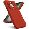 Oududianzi - Cover per Honor Magic 8 Lite 5G, Custodia Silicone Liquido, Interno in Microfibra Morbida, Protezione Antiurto Resistente - Rosso
