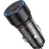 MOSWAG 75W Total USB C Caricatore Auto, 2 Port Fast Charging Car Charger con PD & QC 3.0 Compatibile per iPhone 17 16 15 14 13 12 Pro Max/Samsung Galaxy S26/S25/S24/S23/S22