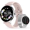 LUNIQUESHOP LSCALL Smartwatch donna Chiamata e Risposta, notifiche, messaggi, contapassi, assistente vocale, Orlogio con 2 cinturini, Cardiofrequenzimetro, SpO2,Fitness Sonno per Android iOS 1.7