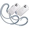 TBOC 2X Cordino Catenella Laccio Strap Porta Cover [Blu] per Telefono Cellulare da Collo - Tracolla Catenina con Cordini da Phone Cellulari Telefoni Accessori Universale Laccetti Donna Uomo