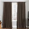 Sun Zero Brookhaven - Confezione da 2 tende plissettate ricamate con motivo floreale, 100% oscuranti, 127 x 243 cm, colore: Cioccolato