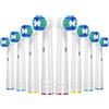 REDTRON Testine di ricambio per spazzolini elettrici Oral B, 8 pezzi Precision Clean Teste spazzolino da denti per Vitality Pro Smart Genius Series e altri EB20-P