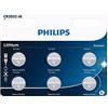 Philips CR2032P6/01B, Batterie a bottone al litio, 6 pezzi