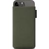 Adore June Custodia Classic Recycled Verde Olivo Compatibile con iPhone 14-15 Plus/iPhone 14-15 PRO Max, Tessuto Moderno in R-PES sostenibile. Prodotto in Europa