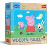 Trefl - Puzzle in Legno: Peppa Pig, Scopri l'Adorabile Peppa - 24 Pezzi, Wooden Puzzle, Bordi Arrotondati, Motivo Decorativo sul Retro, per Bambini dai 3 anni