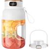 DONGKER Tazza Frullatore Portatile, 1200ML Spremiagrumi Ricaricabile USB con Display Digitale, Mini Mixer Frutta Elettrica per Cucina, Viaggio, Ufficio, Palestra