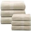 Caleffi - Set Asciugamani Bagno Viso e Bidet in Morbida Spugna 100% Cotone con 3 Asciugamani Viso 55x100 cm + 3 Asciugamani Bidet Ospite 40x60 cm, Asciugamano Resistente a Lavaggi Frequenti e Durevole