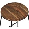 HOME DECO FACTORY, HD0363, Sgabello da bar in acacia, morbidezza, mobili, seduta, sgabello e sedia da bar, 42x70x42 cm, altezza seduta 70 cm, marrone nero