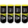 Dunlop Pro Padel - Confezione 4 Tubi da 3 Palline di Qualità - Gioca con le Palle dei Campioni - Ideale per Tornei - Genera Colpi Vincenti