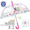 Ombrello Perletti Girl Power transparent automatic 45cm