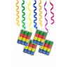 100 PZ STELLE FILANTI IN CARTA 20 ROTOLINI PARTY SCHERZO CARNEVALE