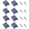 SG Store 8 pulegge per porta della doccia, blocco di limite per porta scorrevole con vite, blocco di protezione anti collisione, adatto per porta della doccia, 25 x 18 x 7 mm