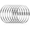 jwogngls 8 Pezzi Fascette Stringitubo 140-160mm, Fascetta Stringitubo Inox, Fascette Metalliche Regolabile per Tubo di Ventilazione, Tubo di Scarico, Tubi