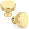 OSDUE 10 Pezzi Pomelli Dorato per Cassetti,30.5mm Pomolo per Mobili Rotondo Pomelli per mobili in Alluminio Manopole Cassetti con Viti per Porte Cucina Armadietti Bagno