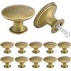 TsunNee - 12 pomelli per armadietti vintage, pomelli per cassetti chic, maniglie per mobili della cucina antiche in ottone, pomelli rotondi per ante di mobili da 30 mm
