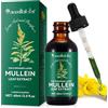 IWKDIJ Mullein Leaf Extract,Estratto naturale di foglie di verbasco, estratto di foglie di verbasco, gocce di verbasco per i polmoni, stile di vita vegetariano sano - 60 ml