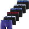 Umbro Boxer da uomo in cotone, da uomo, libertà di movimento, traspirante (set di 6), Nero/Blu/Rosso/Grigio, XL