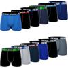 FREEGUN Confezione da 12 boxer da uomo in cotone, design e colore scelti casualmente, Nero/Blu/Grigio/Rosso/Giallo/Arancione/Verde, L