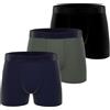 Pierre Cardin Underwear Pugile Aderente (Set di 3) da Uomo, Nero/Blu/Verde, XXL