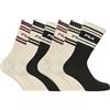 FILA Calzini da uomo Fi/1/Tenx6/5366, beige/nero/vinaccia/cachi, 39-42 (confezione da 6)