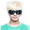 XUMIN 1PCS bianco sporco in fibra sintetica parrucca capelli corti lisci side-swept Fringe Style Men capelli finti Platinum Blone false Hairpieces per cosplay Stage makeup
