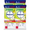 Napisan Salviette Igienizzanti Multisuperfici Fragranza Giardino Fruttato Rimuovono Germi e Batteri Biodegradabili Compostabili Versatili per Pulizia Quotidiana - 4 Confezioni da 50 Salviette