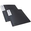 Rapesco 1644 Portalistino, 40 Tasche, A4, Nero, Confezione da 2 | Cartella di Presentazione, Protezione Antibatterica Germ-Savvy