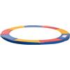 Copertura tappeto elastico ø305x1.5 cm pieghevole e portatile, protezione trampolino da giardino in plastica, pe e schiuma epe, rosso, blu e giallo