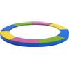 Copertura tappeto elastico ø244x30 cm pieghevole e portatile, in plastica, pe e schiuma, multicolore