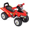 Quad giocattolo per bambini con clacson, musica e luci, 60x38x42 cm, in pp rosso
