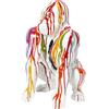 HOME DECO FACTORY Statuetta decorativa Gorilla, 46 cm, colore: Bianco