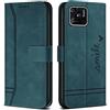 Bravoday Cover per Xiaomi Redmi 10C, Flip Custodia in Pelle PU Portafoglio Custodia per Xiaomi Redmi 10C, con Slot per Schede, Verde