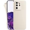 MyGadget Cover per Samsung Galaxy S20 Ultra - Custodia Protettiva in Silicone Morbido - Case TPU Flessibile - Ultra Protezione Antiurto & Antiscivolo Crema