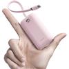iWALK Mini caricabatterie portatile 10000 mAh, 22,5 W, USB-C Power Bank con cavo integrato, compagno di viaggio ultra compatto per iPhone 17/16/15 17 Pro Max, dispositivi Samsung e Google, rosa