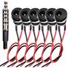 RUNCCI-YUN 6 set 5.5mmx2.1mm connettori dc a pannello,connettore presa jack alimentazione,jack 2.1 5.5,per CCTV Security Camera DVR（Con linea）