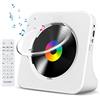 Gueray Lettore CD Desktop con Bluetooth Gueray Lettore CD Montabile a parete Altoparlanti HiFi Integrati portatili con Display a LED Home Audio Boombox Radio FM USB Lettore Musicale MP3 di Tipo c (Bianco)