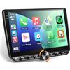 Motorsi 4GB+64GB 2 Din Carplay Autoradio con Type-C, 10" IPS Doppio Din Bluetooth Auto Stereo con Schermo, EQ, Android Auto, GPS, 5G WiFi, DSP, Mirror Link, FM/RDS Radio
