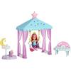 Barbie - Bambola Barbie Dreamtopia Luci Scintillanti Barbie, Ballerina Magico Tutu 2, magica ballerina dai capelli neri, con luci, coroncina e tutù viola, Giocattolo per Bambini 3+ Anni, HLC26