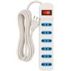 yefix Multipresa 6 Uscite Bipasso 10/16A con Spina 10A | 6 Prese con Cavo 3M e Interruttore di Sicurezza